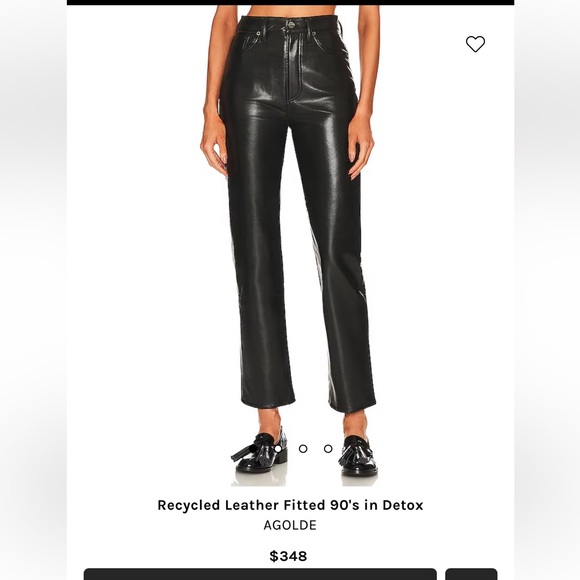 Agolde Denim - AGOLDE Recycled Leather 90’s Pinch Waist